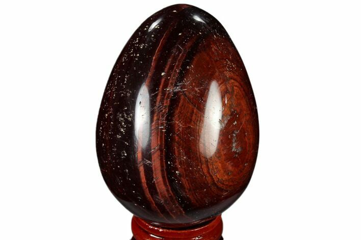Polished Red Tiger's Eye Egg - South Africa #115443